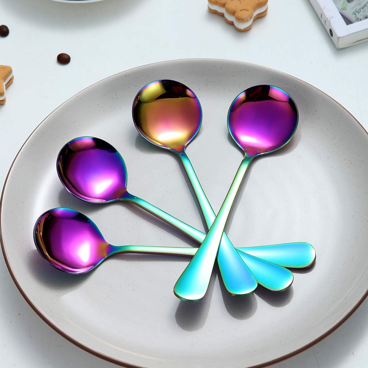 Berglander Rainbow Soup Spoons of 4, 7.5