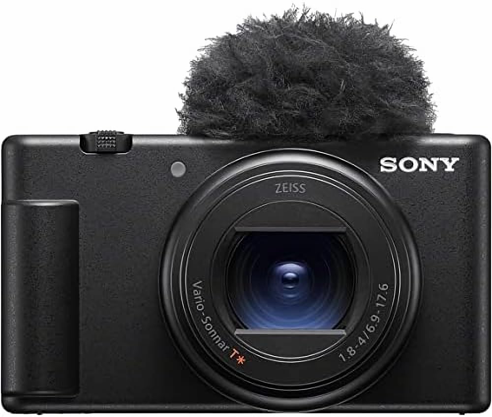SONY(ソニー) コンパクトデジタルカメラ VLOGCAM Vlog用カメラ ZV-1II ボディ ウィンドスクリーン付属 18-50mm F1.8-4.0 ズームレンズ ブラック ZV-1M2 B商品画像