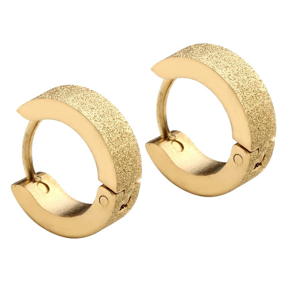 Zysta 4pcs Mens 18G Stainless Steel Silver, Gold, Unique Small Hoop Huggie Hinged Ear Stud, Hypoallergenic Snap Punk Earrings