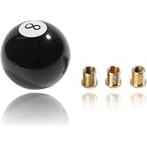 Reswish Shift Knob Manual Gear,Round Shift Knob Acrylic Gear,4 5 6 Speed Universal Shifter Knobs with 3 Adapters,Fit for Manual Car M 8 * 1.25, M 10 * 1.25, M 10 * 1.5, M 12 * 1.25 (Black8)