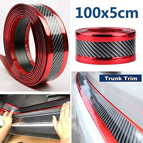 LOVFASHION Universal Front Bumper Spoiler,Car Stickers Carbon Fiber Front Bumper Rubber Styling Door Sill Protector for Car Truck SUV Accessories