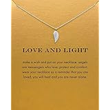 Message Card Compass Pendant Necklace Friendship Starfish Good Luck Elephant Pendant Chain Necklace with Gift Card (Silver An