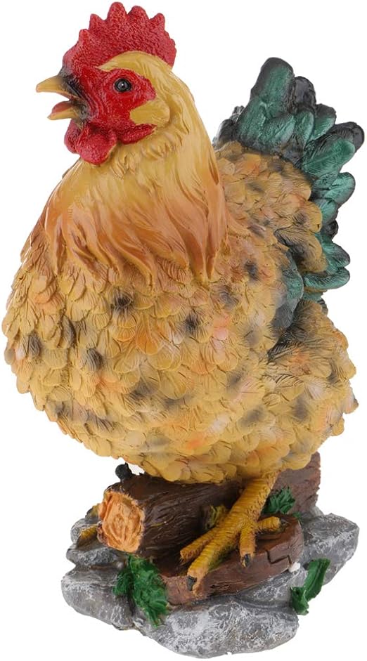 Sharplace Animaux Realiste Figure Artificielle Sculptures En Resine Statues Jardin Decoration Poule Amazon Fr Jardin
