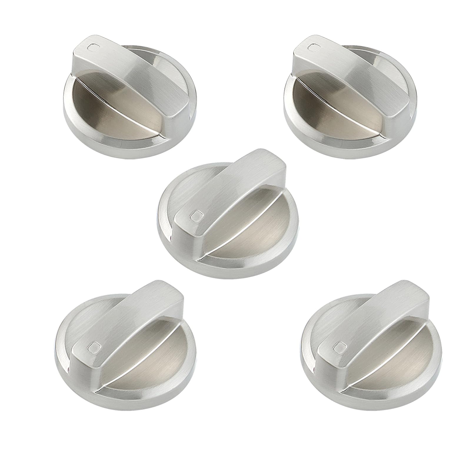 Photo 1 of atgestore 813396 Stove Knobs Stainless Steel Replacement for Wolf Range Parts CT36 Cooktop Knobs Wolf 36 inch Gas Cooktop Knobs Stove Top Burner Control Knob 5 Pcs