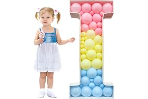 Elnsivo Mosaic Letters for Balloons, 3FT Marquee Letters Balloon Frame, Giant Marquee Light Up Letter Pre-Cut Foam Board for Birthday Wedding Party Decoration - Letter I