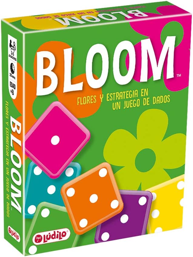 Bloom (Lúdilo) – Juego Roll & Write para niños, Juegos Dados niño, Juega en Familia y diviértete pintando Flores, Potencia la Estrategia y percepción Visual