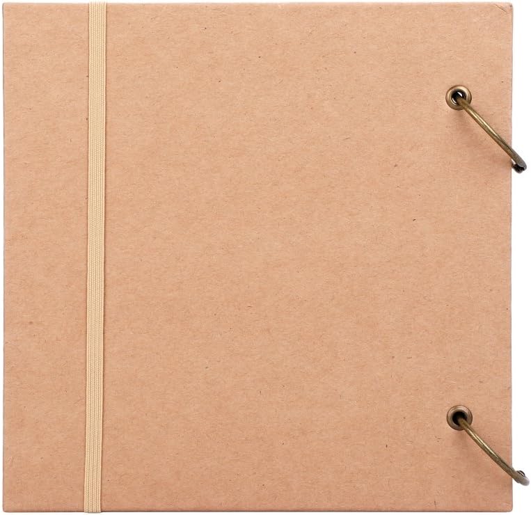 Square Sketchbook Loose Leaf Sketchbook Artist Landscape Notebook Blank Ring Binder Notebook Notepad Refillable White Cartridge Paper Drawing Writing Pad Sketch Book Portrait Book Elastic Fastening - Image 5