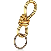 YBEATY Twist Knot Clasp D ring Bag Charm Keychain Clips Fashion Trending Purse Accessory Aesthetic Carabiner Key Fob Heavy Duty Snap Spring Hook for Backpack Ornament