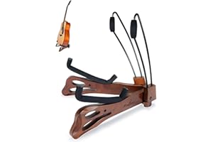 Musbeat Guitar Stand, Acoustic Guitar Stand Foldable with Padded Foam, Black Walnut Wood Guitar Holder for Acoustic, Electric, Bass, and Cello, Wooden Cello Holder Floor for Home and Studio Display