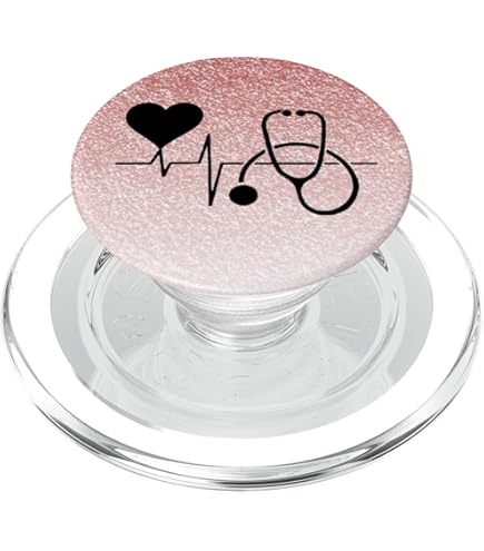 Nurse RN EKG Stethoscope PopSocket - Medical Themed Phone Grip For Healthcare Professionals