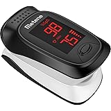 Metene Fingertip Pulse Oximeter, Blood Oxygen Saturation Monitor with Alarming Beep, Metene Portable SpO2 Meter with Batterie