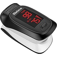 Metene Fingertip Pulse Oximeter, Blood Oxygen Saturation Monitor with Alarming Beep, Portable SpO2 Meter with Batteries…