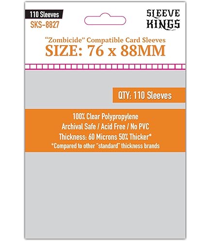 Amazon.com: Sleeve Kings Zombicide Compatible Sleeves 76 X 88 mm (4x110  Pack, 440 Sleeves) : Toys & Games