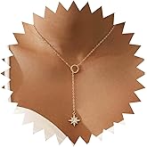 Erimberate Bohemian Crystal Starburst Choker Necklace Rhinestone Star Y Drop Necklace Gold Cz Star Pendant Necklace Crystal Paved Starburst Collar Necklace Jewelry for Women Gifts
