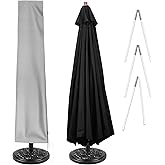 Patio Umbrella Covers, 420D Oxford Waterproof Umbrella Cover with Zipper for 8ft to 13ft Garden Outdoor Umbrella