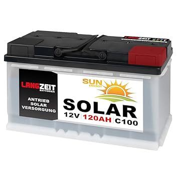 Solarbatterie 120Ah 12V Wohnmobil Boot Wohnwagen Camping Schiff Batterie Solar 100Ah
