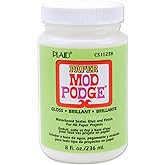 Mod Podge Waterbase Sealer, Glue and Finish for Paper (8-Ounce), CS11238 Gloss Finish