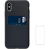 Ultra Slim Wallet Case for iPhone Xs/X 10 5.8" with Card Holder Slot Black | Liquid Silicone ,PU leather Credit Card Sleeves,Anti-Scratch Microfiber Lining, Soft Gel Rubber,Shockproof Protective Cover