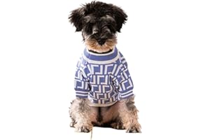 Everything Chic Designer Dog Clothes Sweater Shirt Outfit Small XS Teacup Cute Dogs Puppies French Bulldog Dachshund Chihuahua Cats Maltese Boy Girl (Medium, Furdiblue)