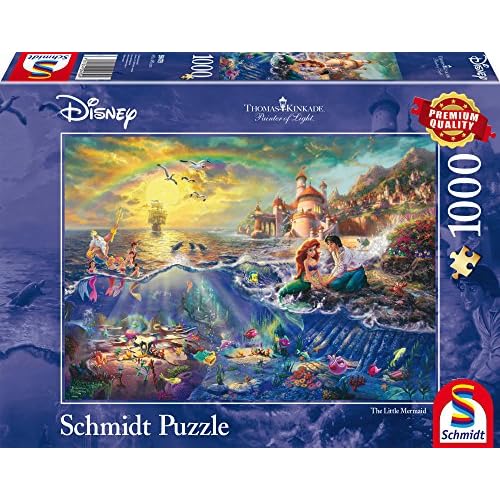 Schmidt Spiele Puzzle 59479 – Puzzle Thomas Kinkade 1000 piezas Disney Sirenita, Ariel good - beingmiraculous.com
