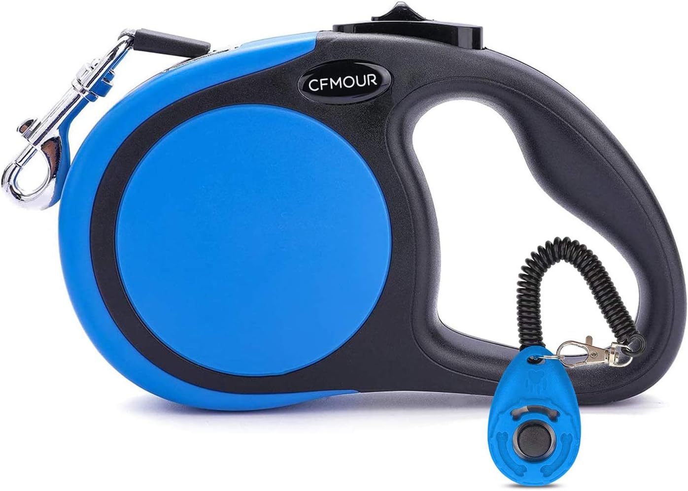 CFMOUR Extendable Dog Lead, 5m/20kg Blue HeavyDuty Retractable Dog