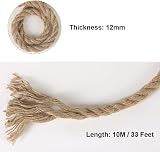 Tenn Well 12mm Jute Rope 33 ft Natural Twine Gardening Craft Brown view 3