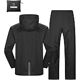 Outdoor Ventures Packable Rain Suit for Men Lightweight Waterproof Breathable Rain Gear for golf Rain Jacket Pants