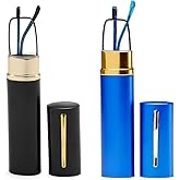 OWTXIS Blue Light Blocking Reading Glasses - Slim Pocket Readers with Pen Clip Case Mini Lightweight Readers