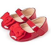 Sawimlgy Baby Girls Mary Jane Sequins Crown Flats PU Leather Wedding Party Princess Ballet Shoe Infant Rubber Sole Prewalker Toddler First Crib Shoes