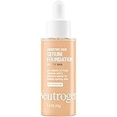 Neutrogena Healthy Skin Sensitive Skin Serum Foundation with Pro-Vitamin B5, Color Correcting & Pore Minimizing Liquid Foundation & Face Serum, Buildable Coverage, Light/Medium 02, 1 oz