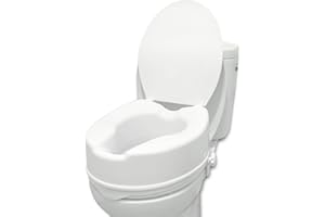 PEPE MOBILITY Pepe - Raised Toilet Seat for Seniors 6 inch (Fits Round and Elongated up to 15"), Lid, Handicap Riser
