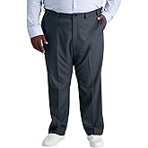 Haggar Men's Cool 18 Pro Classic Fit Flat Front Casual Stretch Performance Golf Pant - Regular and Big & Tall