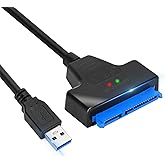 SATA to USB Adapter Cable for 2.5 inch SSD and HDD,VCOM USB 3.0 to SATA III Hard Driver Adapter,Support UASP SATA to USB Adap