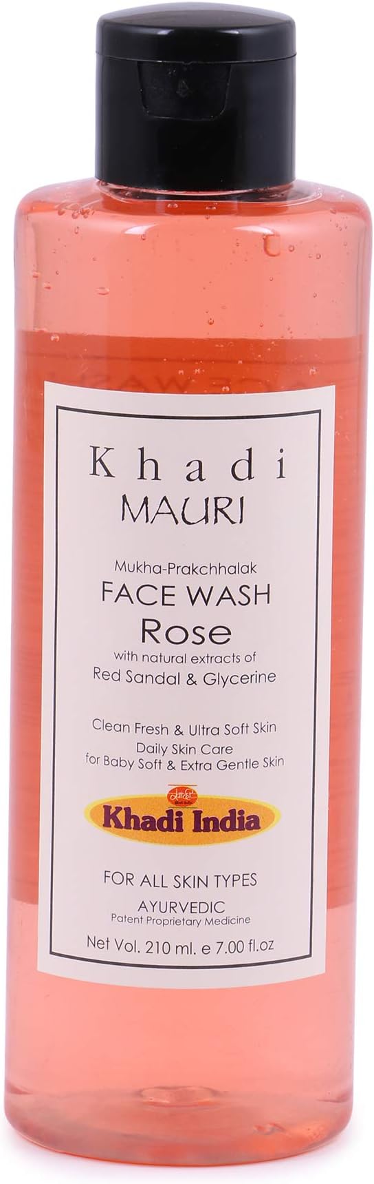 Khadi Mauri Herbals Rose Herbal Face Wash, 210ml