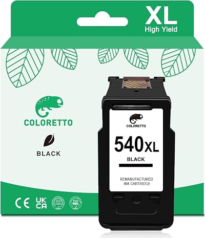 Coloretto 540 XL Black Ink Cartridge for Canon Pixma MG/MX TS Series