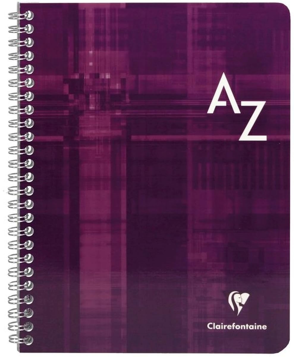 Clairefontaine 8539C - One Spiral Indexed Book - Dimensions: A5 14,8x21 cm - 100 Small Square Pages - 90 g White Paper - Laminated Card Cover - Random Colour