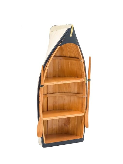 aubaho Boat wall shelf replica rowboat shape wood 24.4" (62cm