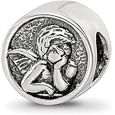The Black Bow Sterling Silver Angel Bead Charm