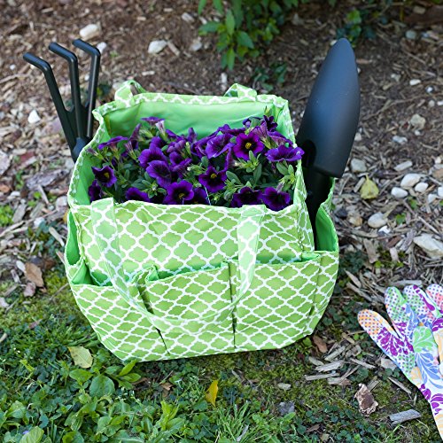 Small Garden Tote Bag, Utility Bags for Gardening, Car Totes, Organization, (Green) - Thumbnail 2