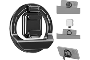 NEEWER Foldable Continuity Camera Mount with Cold Shoe Compatible with MagSafe iPhone 17 Air 16 15 Pro Max Plus 14 13 12 MacB