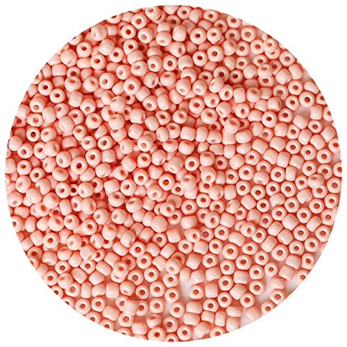 Bala&Fillic Skin Pink Color 4mm Seed Beads About 1200pcs/100Grams in Bag, 6/0 Glass Craft Beads for Making Bracelet and Necklace (Skin Pink)