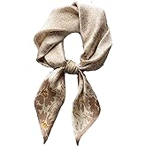 Aufeel 100% Pure Mulberry Silk Square Scarf for Hair-27''x27''- Women Silk Neckerchief Head Wrap Scarf