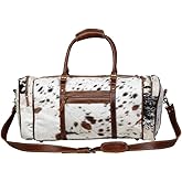 Myra Bag Amore Cowhide & Leather Duffle Travel Bag S-1122