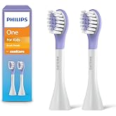Philips Sonicare Replacement Brush Heads for Kids, 6 Month Supply, Purple | Soft Mini Bristles, Protects Enamel &amp; Gums, Ages 3+, Fade Reminder Bristles, 2-Pack, BH1022/30