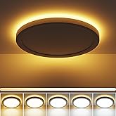 Fairdeer 15 Inch LED Ceiling Light with Night Light, 30W 3200LM 3000K Warm to 6500K Cold Selectable, Small Round White Flush 