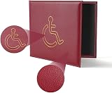 Vicloon Disabled Badge Holder and Timer Wallet PU Leather Blue Red view 3
