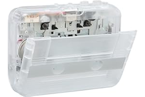 Dpofirs Portable Cassette Players, Bluetooth Stereo Tape Player with Headphone, Supports FM Radio/Auto Reverse Function(white)