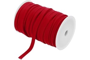 MECCANIXITY Piping Cord Trim 50 Yards 1/2 Inch Piping Tape for Sewing DIY Crafting Fabric Edge Trim Dark Red