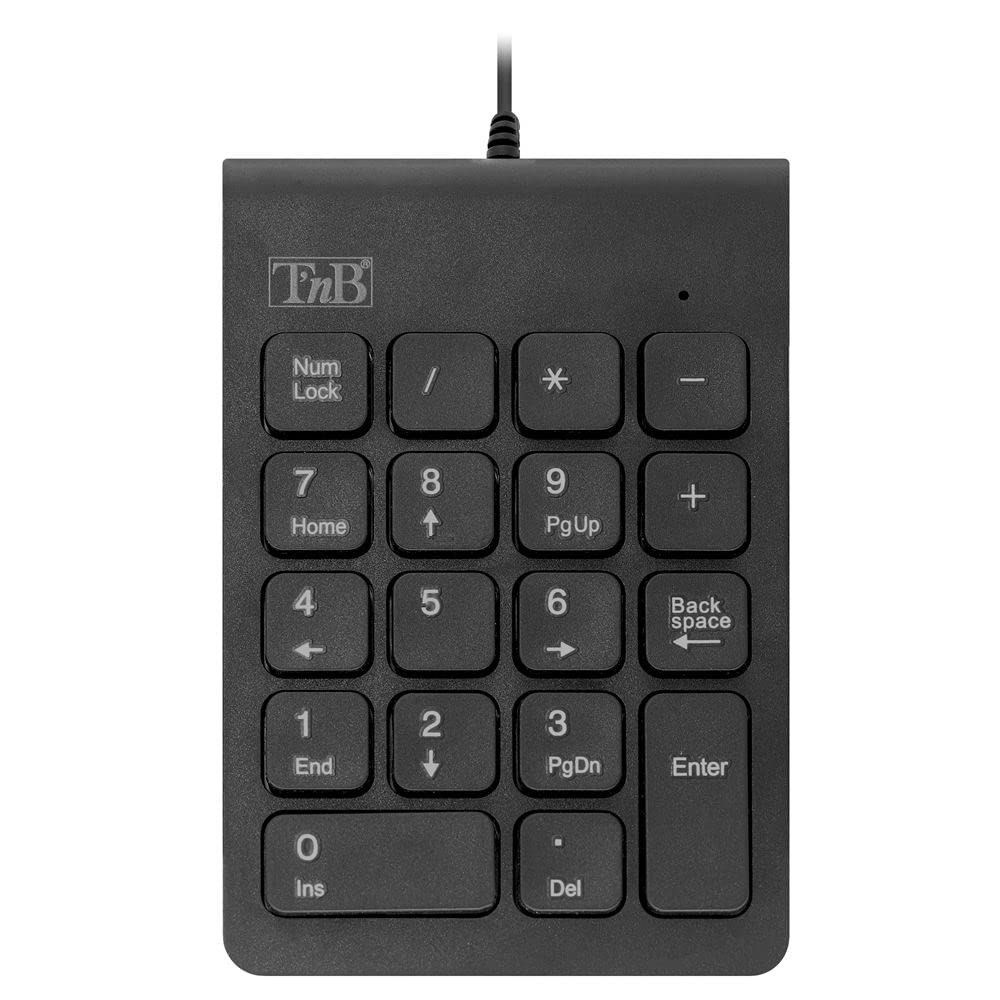 T'nB MPV1 USB Numeric Keyboard for Notebook Black