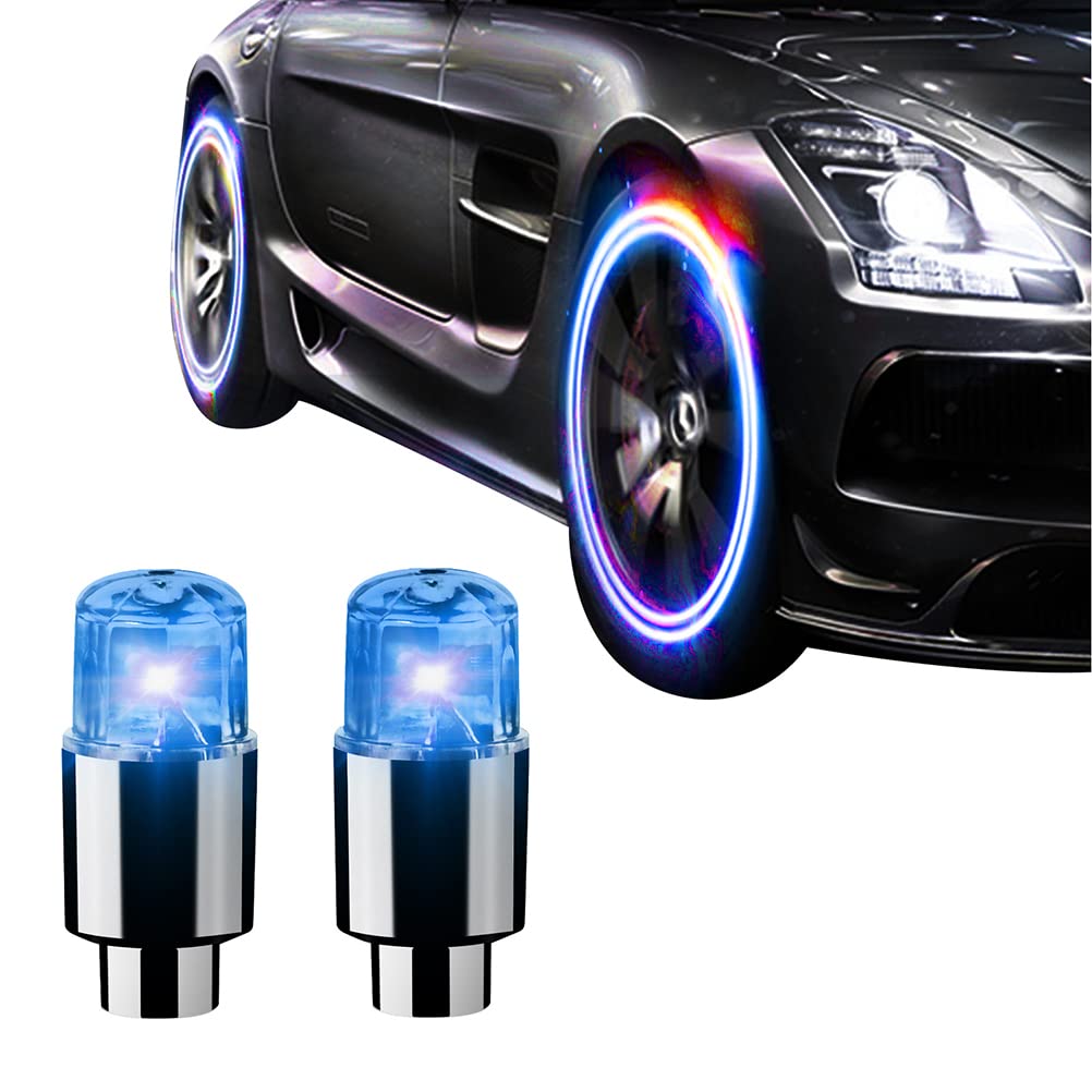 SanCiYu 2PCS Bicycle Wheel Flash Lights, Waterproof Wheel Lights for Car Truck SUV Motorcycles Bike